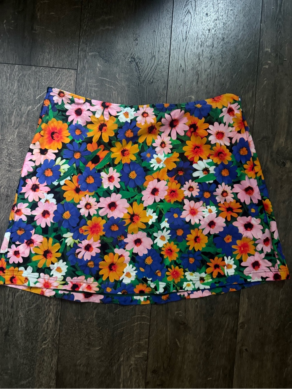 WeWoreWhat Floral Mini Skirt in Pink, Blue, Orange, Green & White
